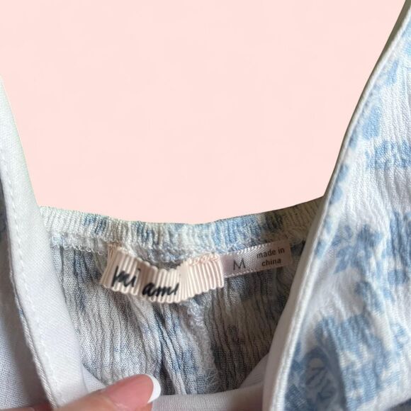 Francesca-s Women's Blue and White Blouse - Picture 3 of 3